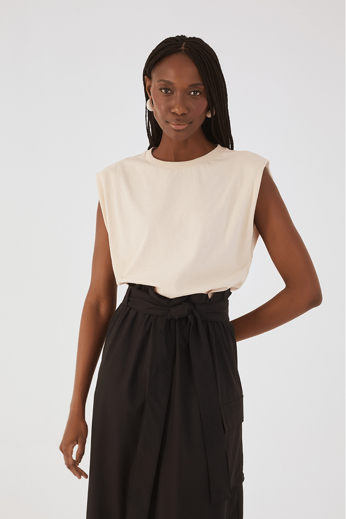 Vestido T-shirt Com Nylon