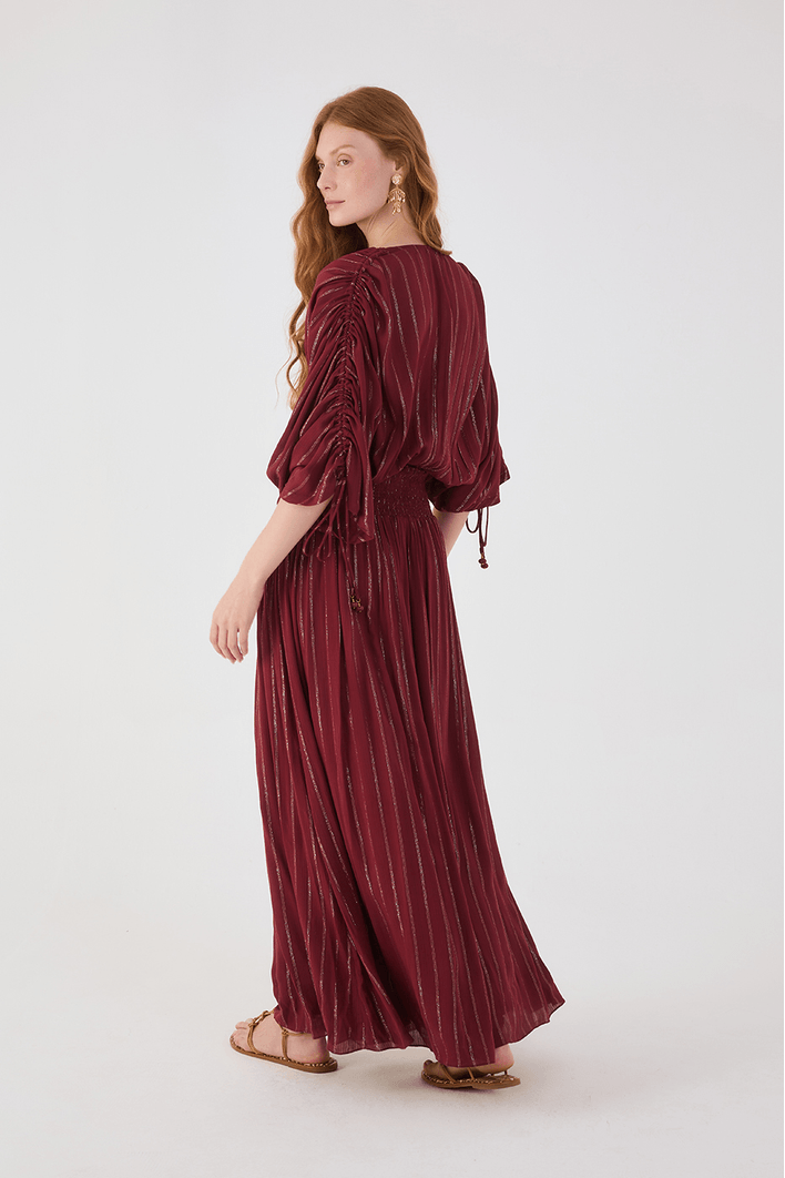 Vestido Longo Lurex Pala Lastex