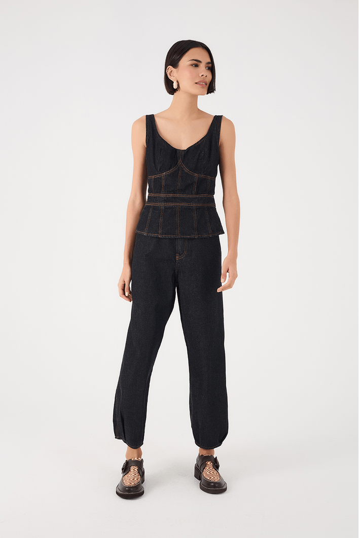 Macacão Jeans Black 3 Em 1