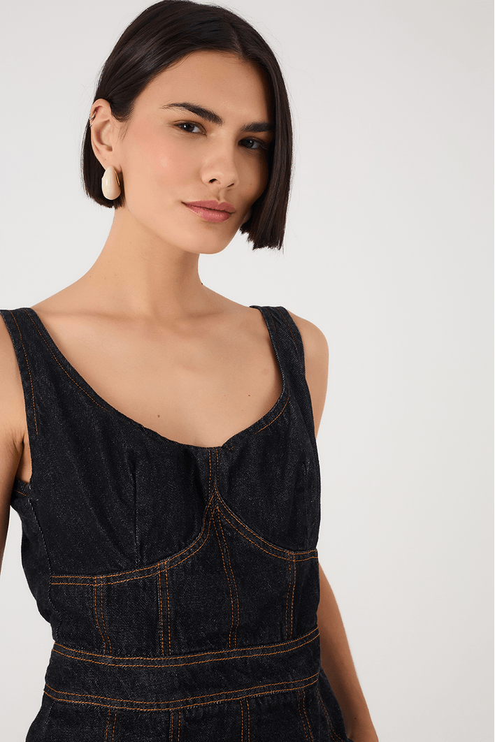 Macacão Jeans Black 3 Em 1