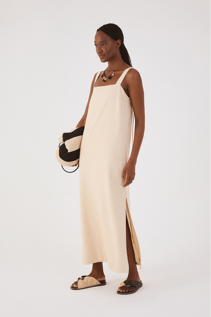 Vestido Cropped Linho Quadradinho