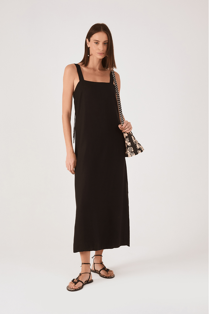 Vestido Cropped Linho Quadradinho