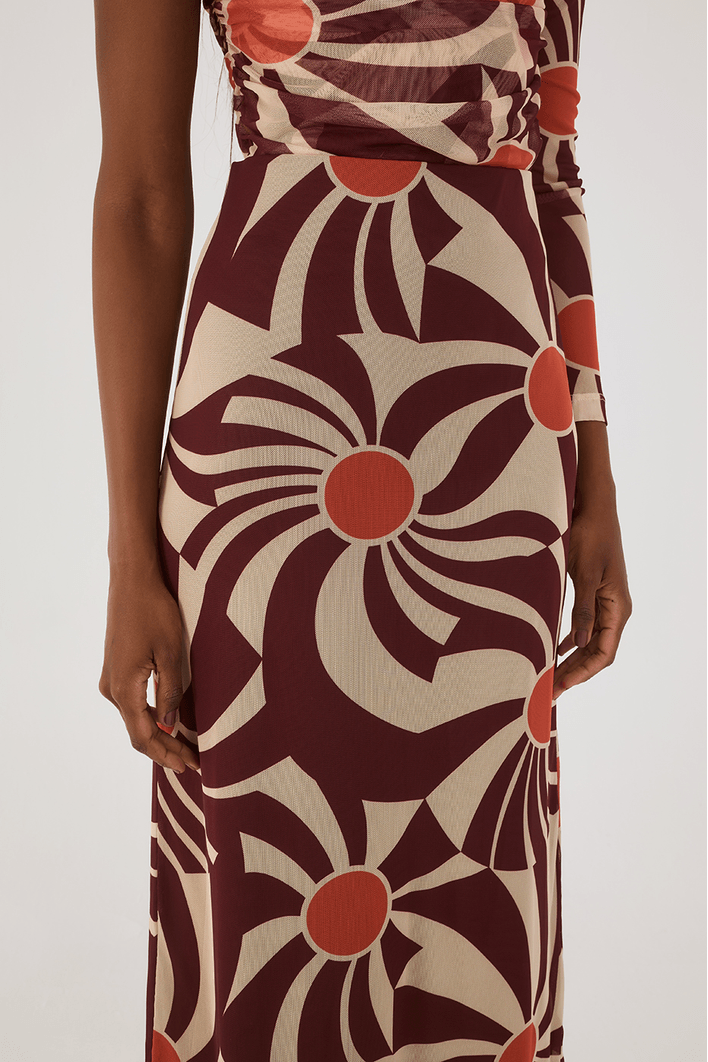 Saia Cropped Tule Estampa Mormaço