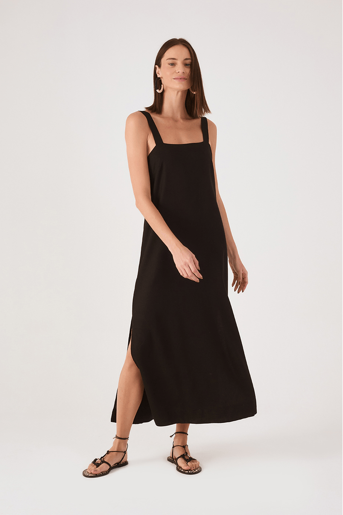 Vestido Cropped Linho Quadradinho