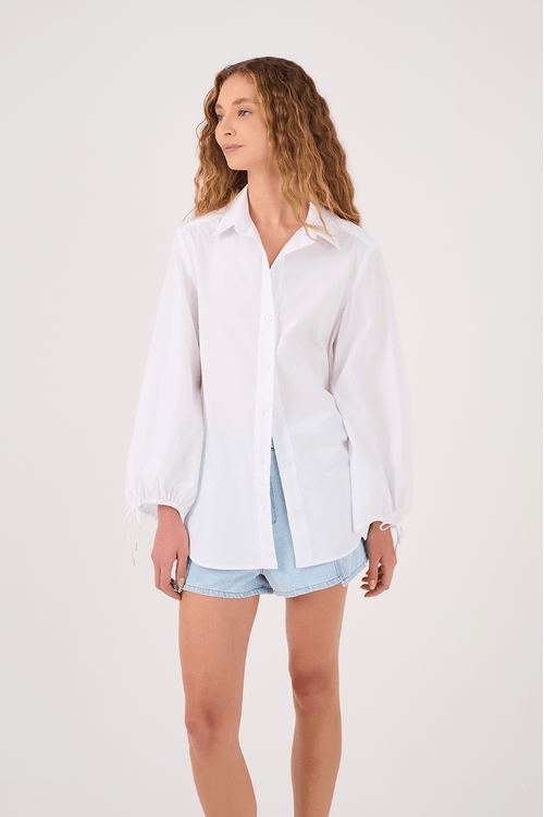 Camisa Algodão Punho Amarração