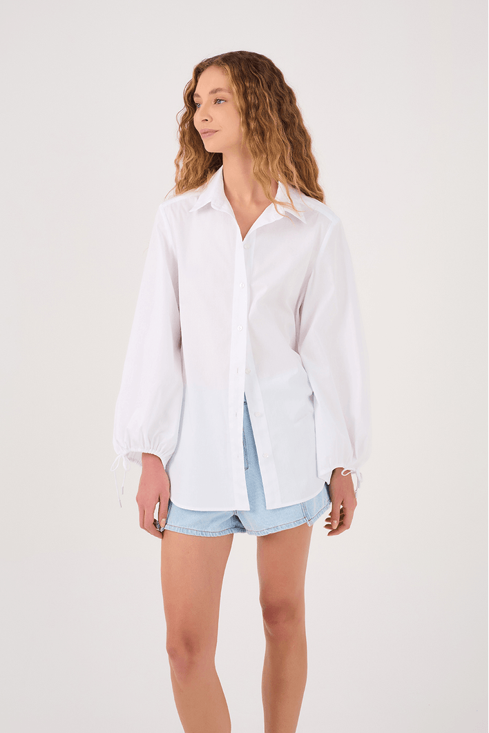 Camisa Algodão Punho Amarração