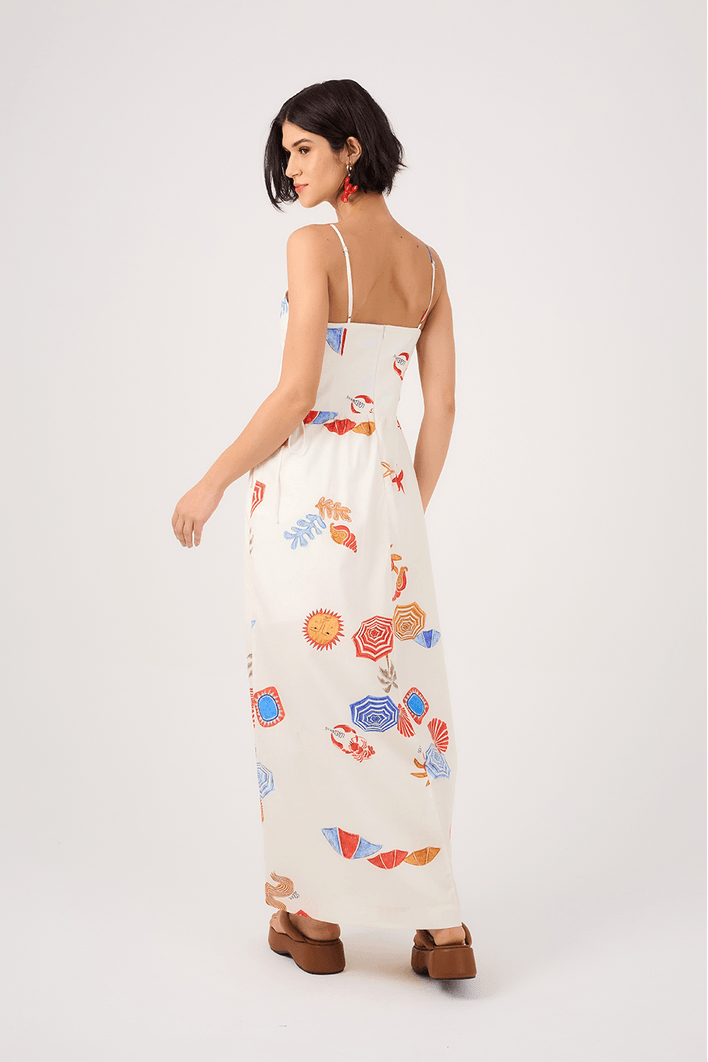 Vestido Cropped Estampa Sol