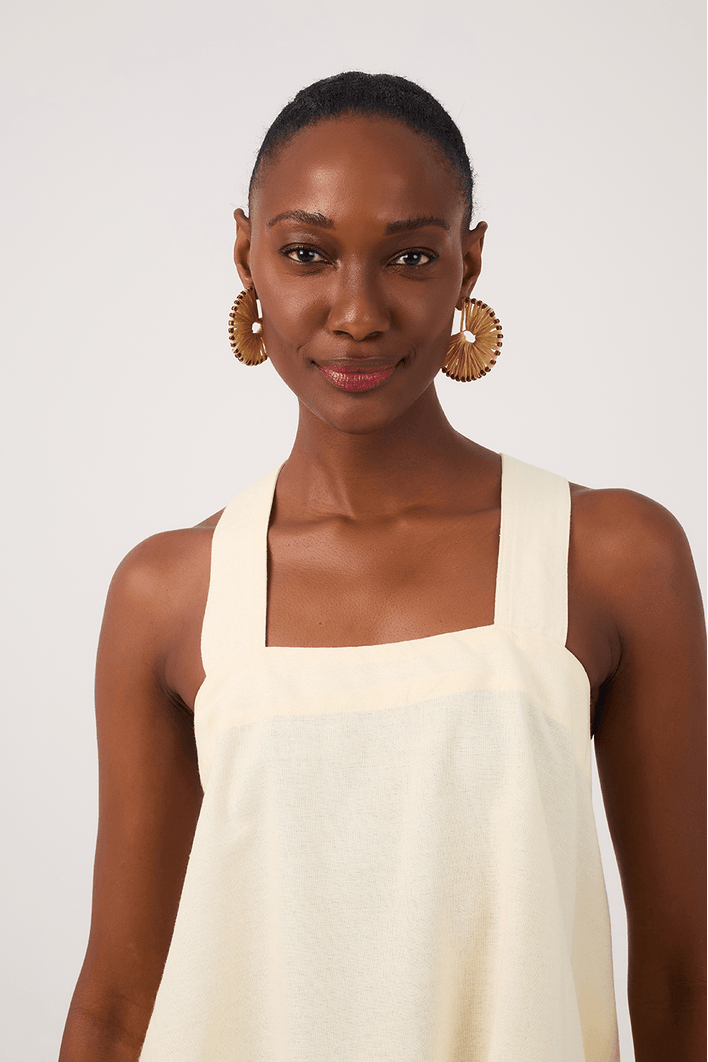Blusa Linho Alça Costas Cruzada
