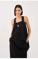 Blusa Linho Alça Costas Cruzada