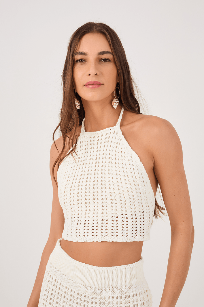 Blusa Tricot Crochet