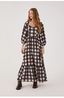Vestido Cropped Algodão Xadrez