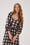 Vestido Cropped Algodão Xadrez