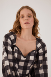 Vestido Cropped Algodão Xadrez