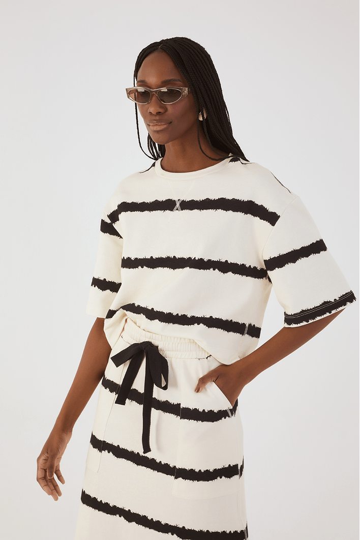 Cropped Moletom Estampa Beira Mar
