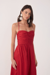 Vestido Cropped Algodão Drapeado