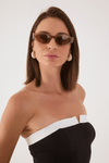 Blusa Alfaiataria Sem Alças P&b