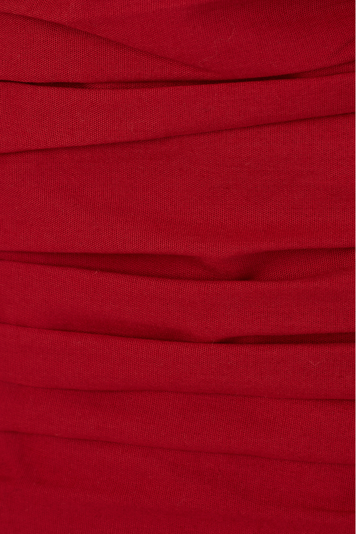 Vestido Cropped Algodão Drapeado