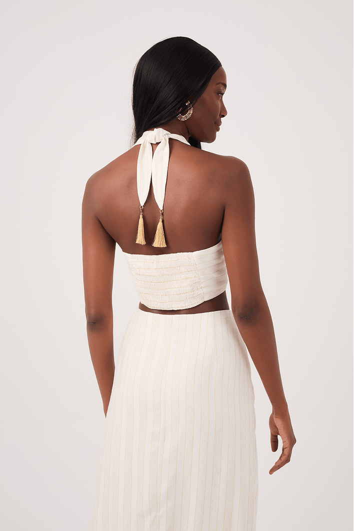 Top Lurex Frente Única