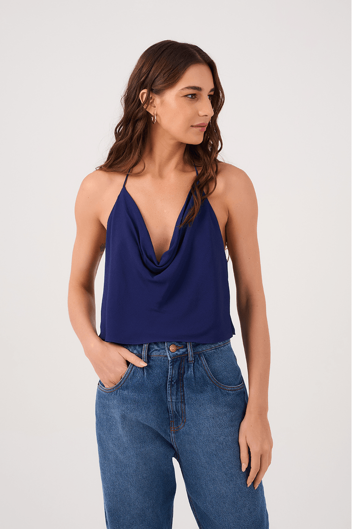 Blusa Crepe Degage