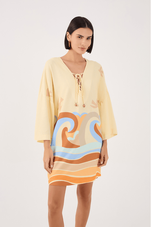 Vestido Linho Estampa Sossego