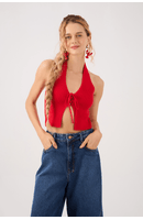 Blusa Tricot Amarração Frontal