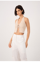 Blusa Tricot Amarração Frontal