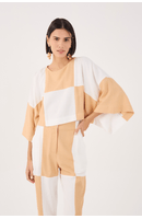Blusa Linho Recortes