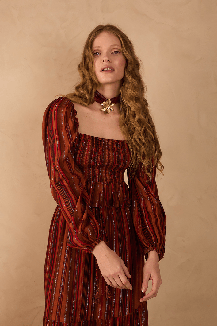 Blusa Lurex Estampa Refúgio