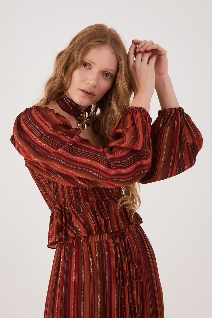 Blusa Lurex Estampa Refúgio