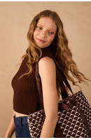 Blusa Tricot Canelada Gola