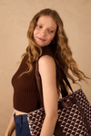 Blusa Tricot Canelada Gola