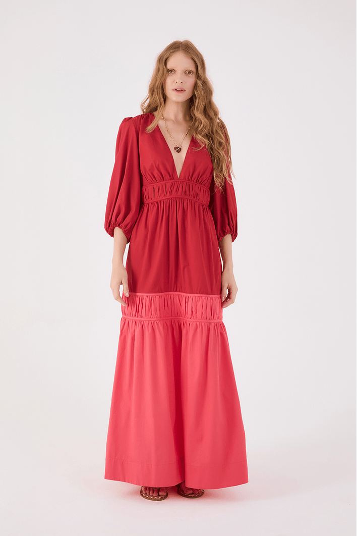 Vestido Cropped Algodão Drapeado