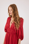 Vestido Cropped Algodão Drapeado