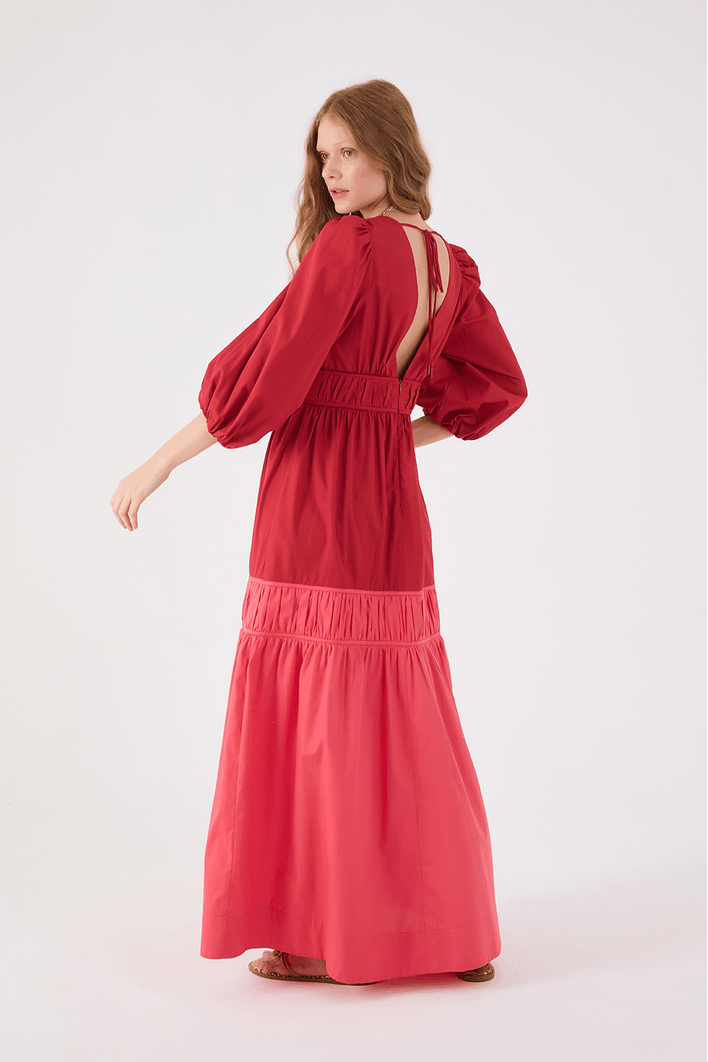 Vestido Cropped Algodão Drapeado