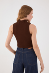 Blusa Tricot Canelada Gola