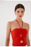 Blusa Cropped Recortes Frente