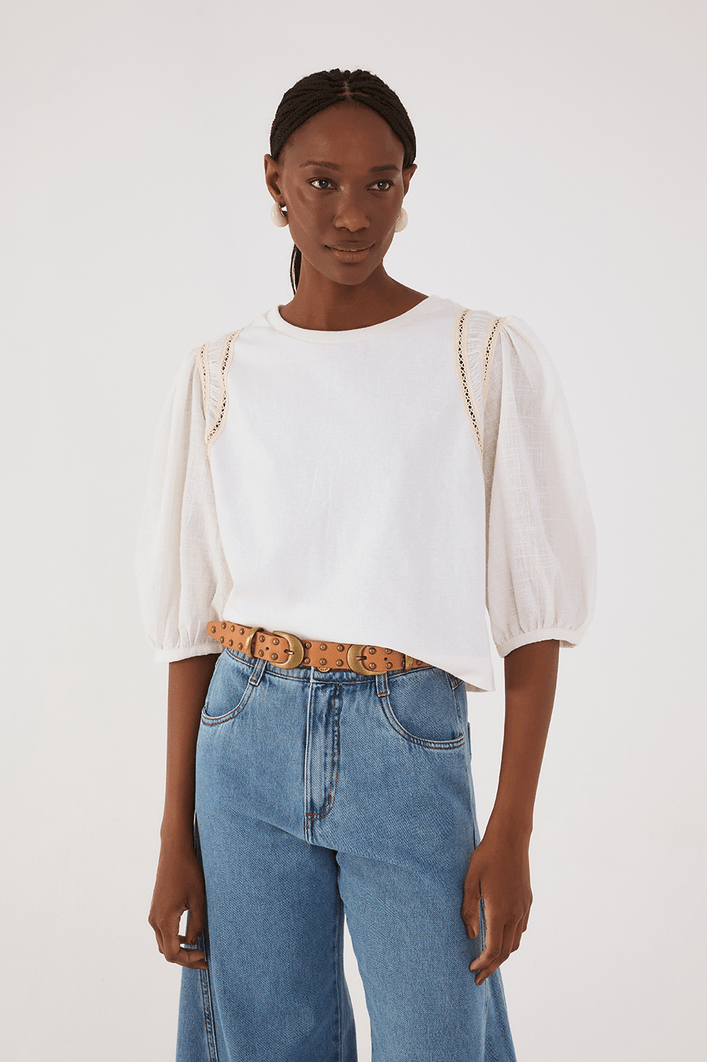 Blusa Manga Com Entremeio
