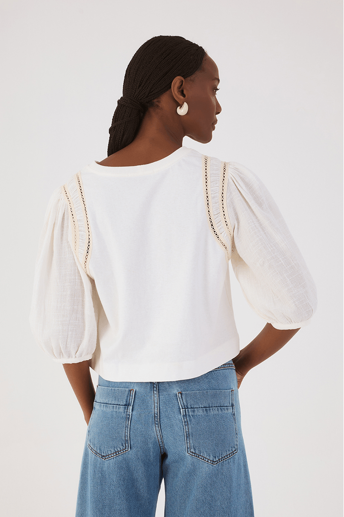 Blusa Manga Com Entremeio
