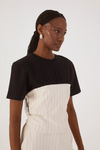 Blusa Corpete Estampa Risca de Giz