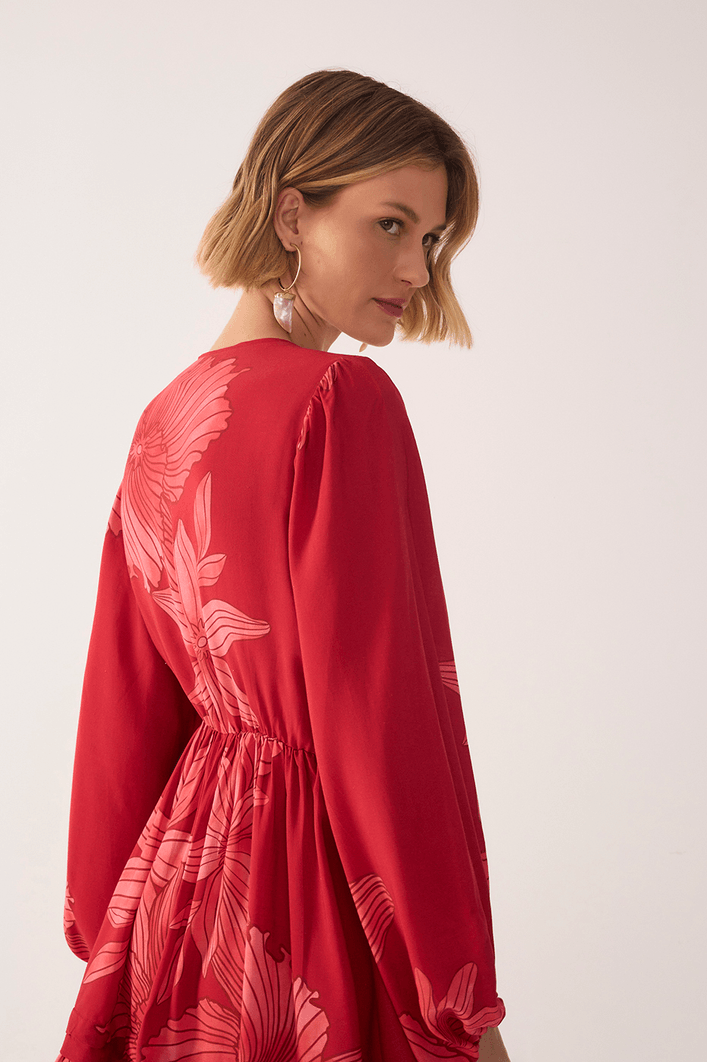 Vestido Estampa Orquidário