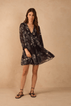 Vestido Curto Tule Estampa Flora