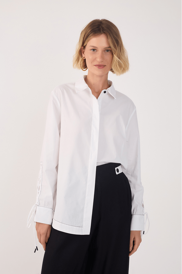 Camisa Algodão Detalhe Punho