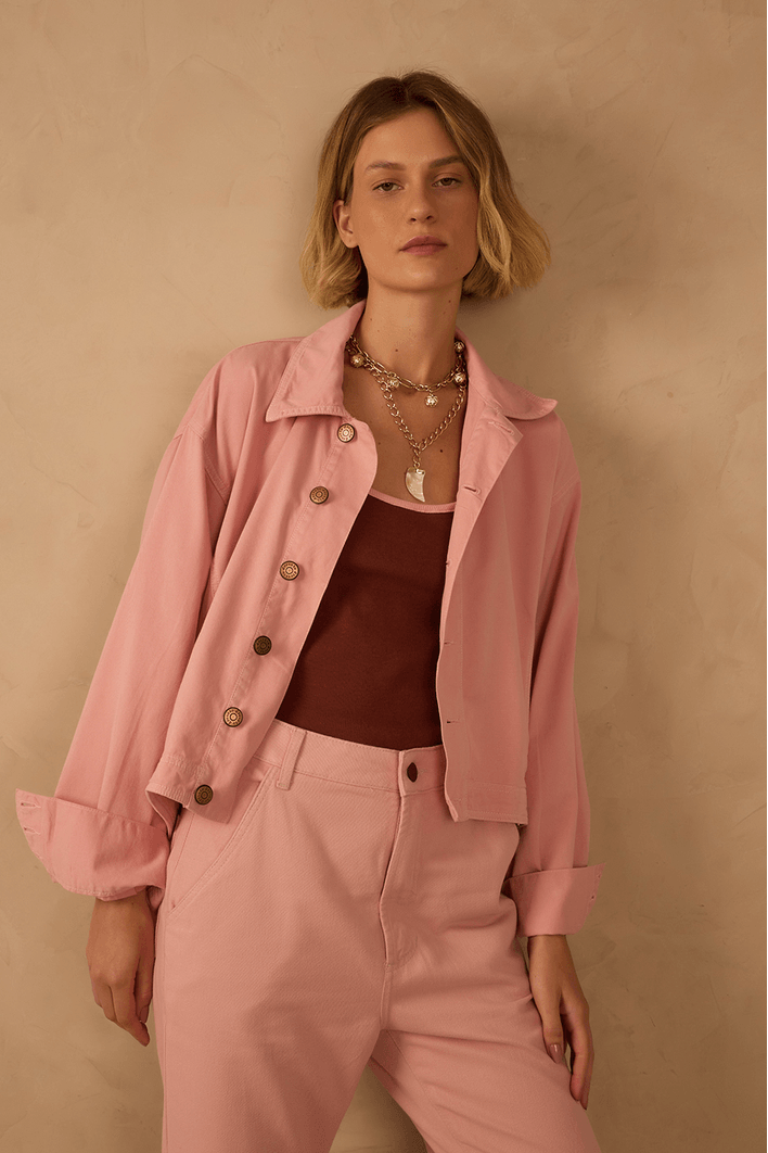 Camiseta Canelada Com Bordado