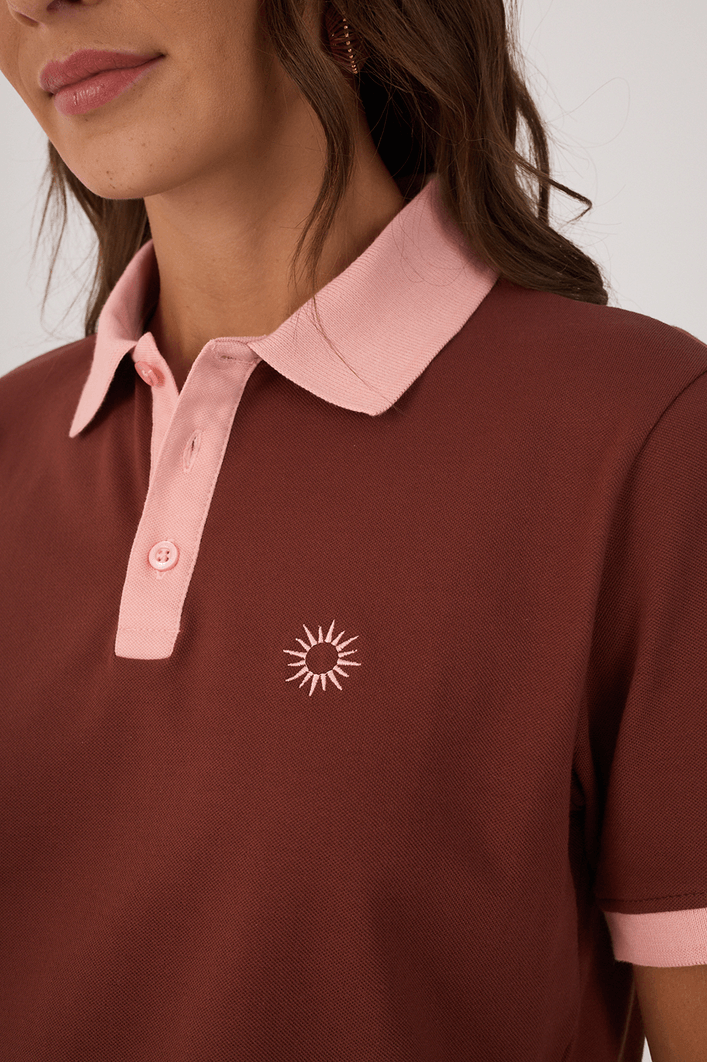 Blusa Polo Com Bordado
