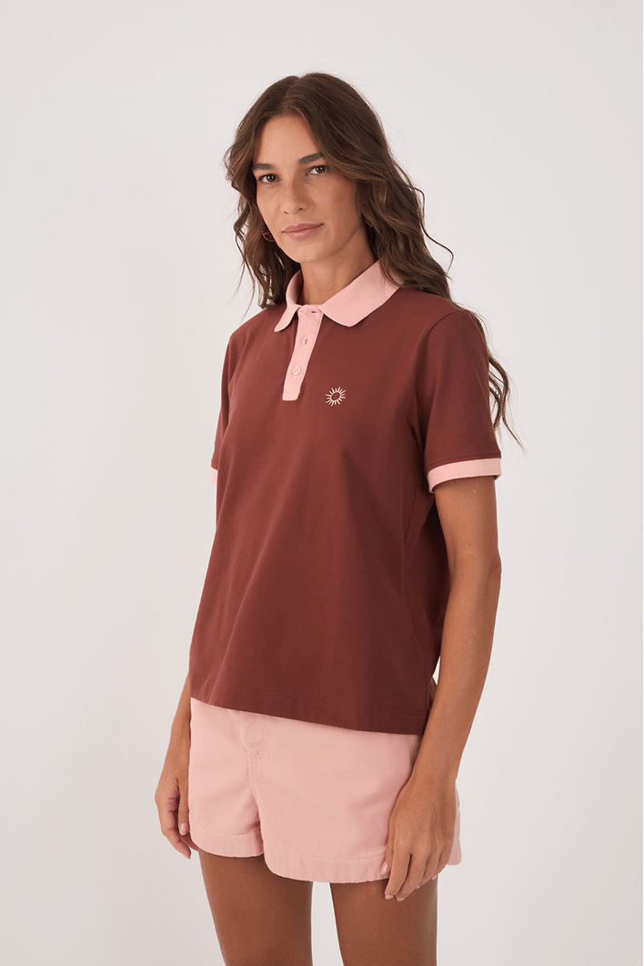 Blusa Polo Com Bordado