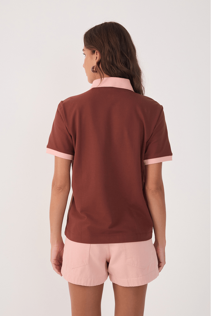 Blusa Polo Com Bordado