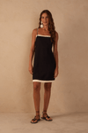 Vestido Curto Linho Sobreposto