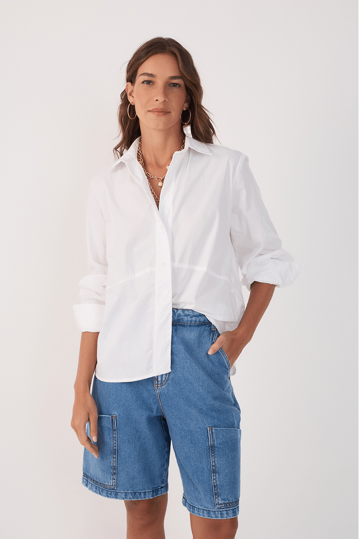 Camisa Algodão Recorte