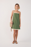 Vestido Curto Linho Sobreposto