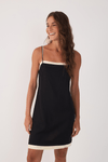 Vestido Curto Linho Sobreposto